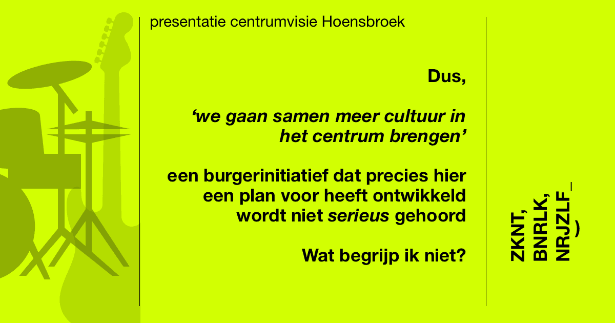 We gaan meer cultuur in het centrum brengen?